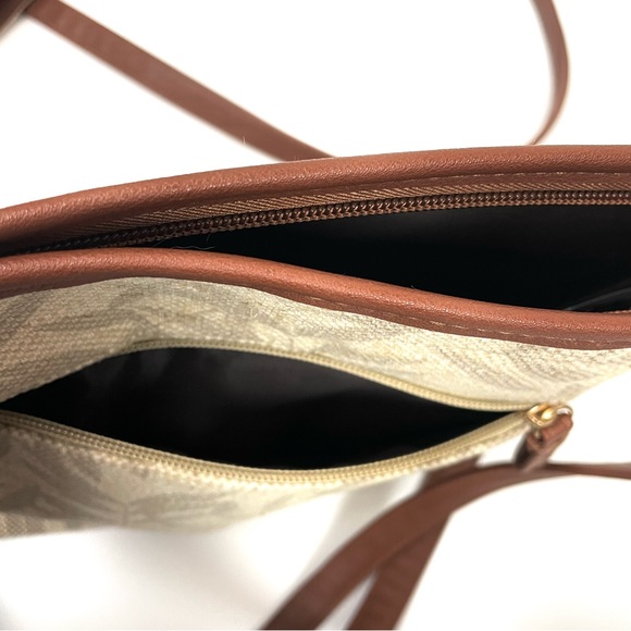 Embroidered Flowered Tan & Pink Jute Tote & Purse NWOT - Picture 11 of 13